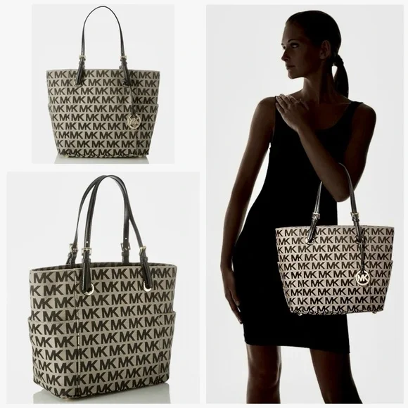 Michael Kors. 3 Piece Set: Jet Set Tote Bag with Free Dust Bag & Purse Scarf. - Picture 2 of 16